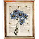 Daisy Flower with Flying Bees Wall Decor