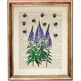 Lilac Flowers and Butterflies Wall Decor