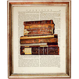Bookstack Illustration Art Print Poster