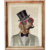 Bowtie-Adorned Dog Artwork