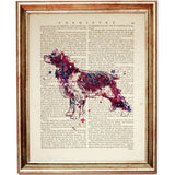 Dog Artwork Poster Dictionary Art Print