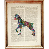 Abstract Dog Dictionary Art Prints