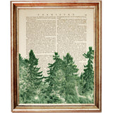 Set of 8 Forest Dictionary Art Prints, Enchanted Forest Poster