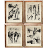 Set of 4 Da Vinci Anatomy Dictionary Art Prints, Leonardo's Legacy