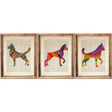 Dog Silhouette Art Prints, Set of 3 Nursery Wall Decor, Abstract Poster for Kids Room