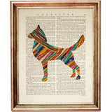 Dog Silhouette Art Prints, Set of 3 Nursery Wall Decor, Abstract Poster for Kids Room