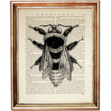 Monochrome Bee Poster Print