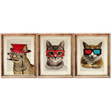 Stylish Cat Portraits Print Set