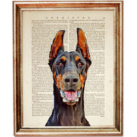 Charming Canine Decor - Trio of Doberman Portrait Prints