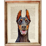 Charming Canine Decor - Trio of Doberman Portrait Prints