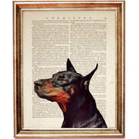 Dynamic Doberman Dog Portraits - Set of 3 Art Prints