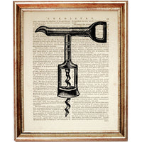 Classic Vine Design Bottle Opener Print Monochromatic