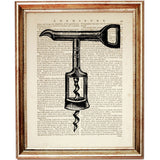 Classic Vine Design Bottle Opener Print Monochromatic