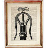 Timeless Black and White Bottle Opener Illustration Print
