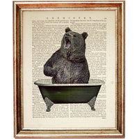 Relaxed Bear Bath Time Wall Decor