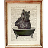 Relaxed Bear Bath Time Wall Decor