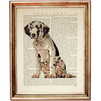 Great Dane Dog Dictionary Art Prints Set of 4 Dog Book Page Art Nursery Decor