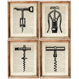 Black and White Vintage Vine Bottle Opener Print