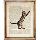 Bengal Cat Dictionary Art Prints - Set of 3 Nursery Wall Decor