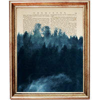 Transform Your Walls with Blue Forest Trio - Dictionary Art Prints