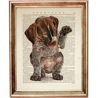 Set of 4 Dog Dictionary Art Prints, Graceful GSP Companions Poster