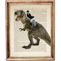 Dinosaur Wall Art, Man Dinosaur Dictionary Print