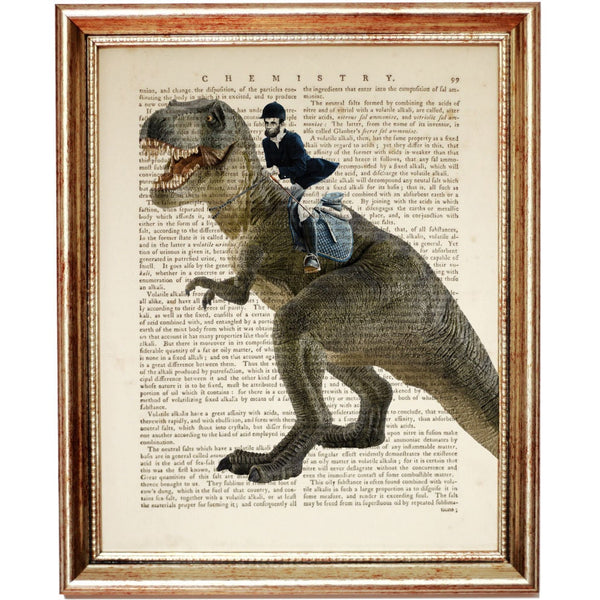 Dinosaur Wall Art, Man Dinosaur Dictionary Print