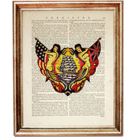 Sailor Jerry Dictionary Art Prints, Tattoo Wall Decor