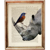 Set of 6 Animal Dictionary Art Prints, Wild Portraits Wall Decor