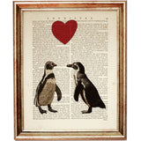 Penguin Dictionary Art Print, Wall Art Decor Nursery, Penguin Wall Decor