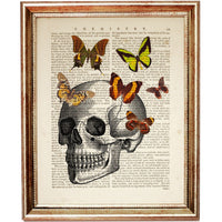 Set of 4 Enchanting Anatomy with Butterfly Dictionary Art Prints