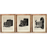 Vintage Camera Dictionary Art Prints, Set of 3 Shutterbug Decor