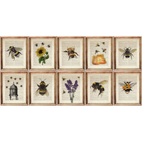 Dictionary Art Prints Set of 10, Bumble Bee Wall Decor