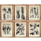 Set of 6 Da Vinci Anatomical Drawings Dictionary Art Prints