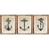 Nautical Anchor Dictionary Art Prints, Set of 3 Sailor Gift Decor