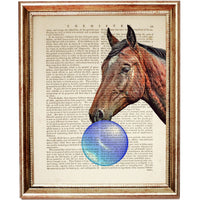 Set of 10 Funny Animal Dictionary Art Prints - Horse, Dog, Cat - Nursery Decor